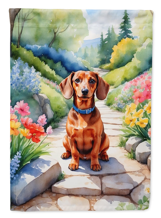 Buy this Dachshund Spring Path Garden Flag