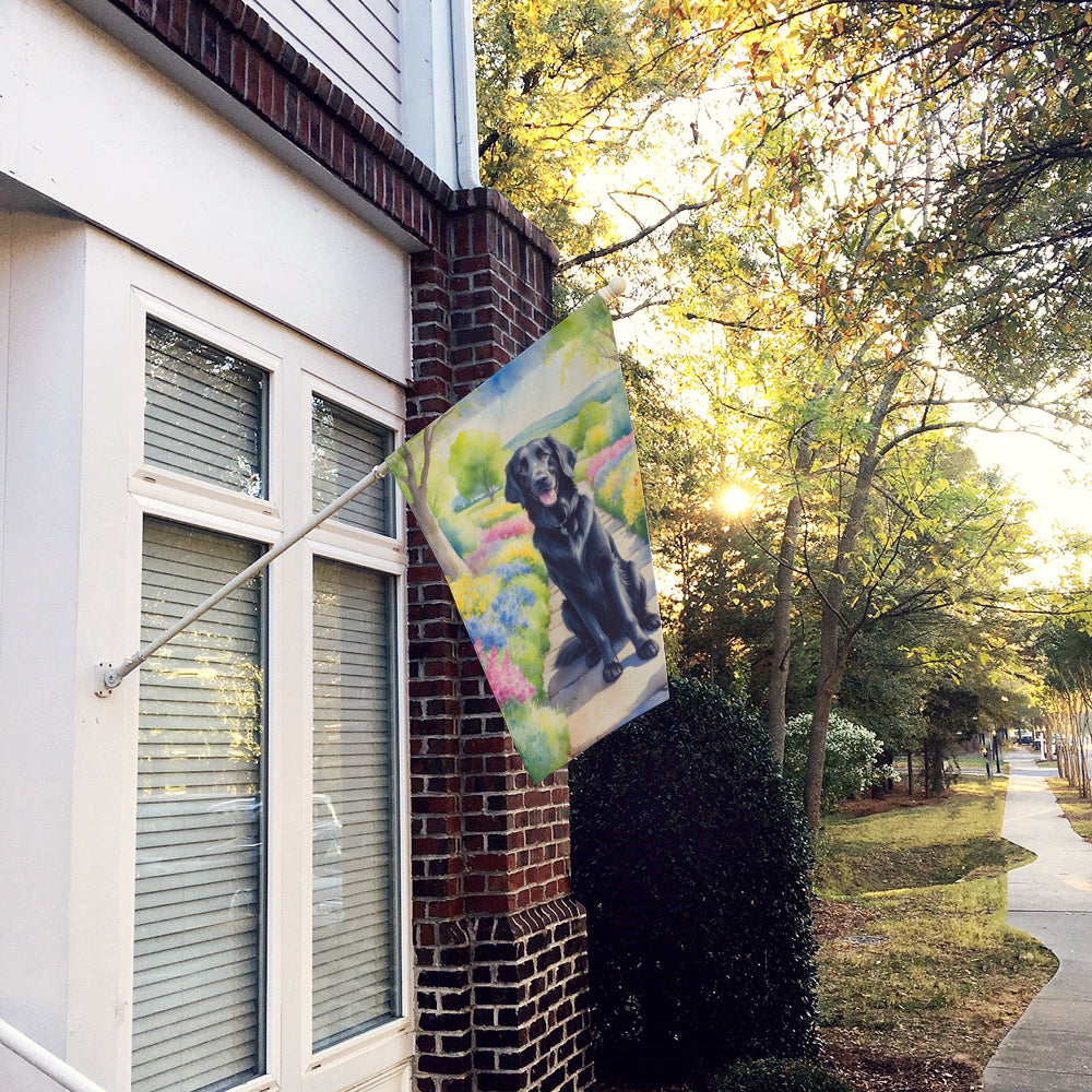 Flat-Coated Retriever Spring Path House Flag