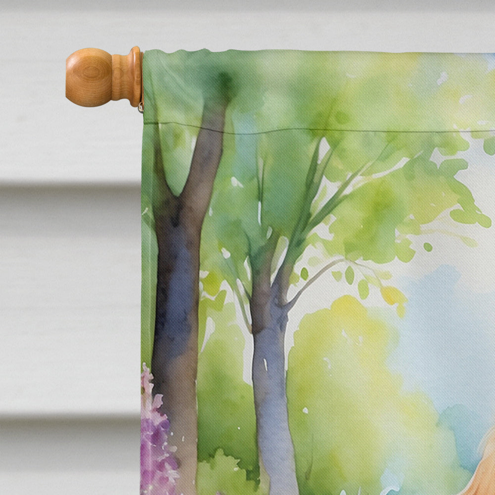 Goldendoodle Spring Path House Flag