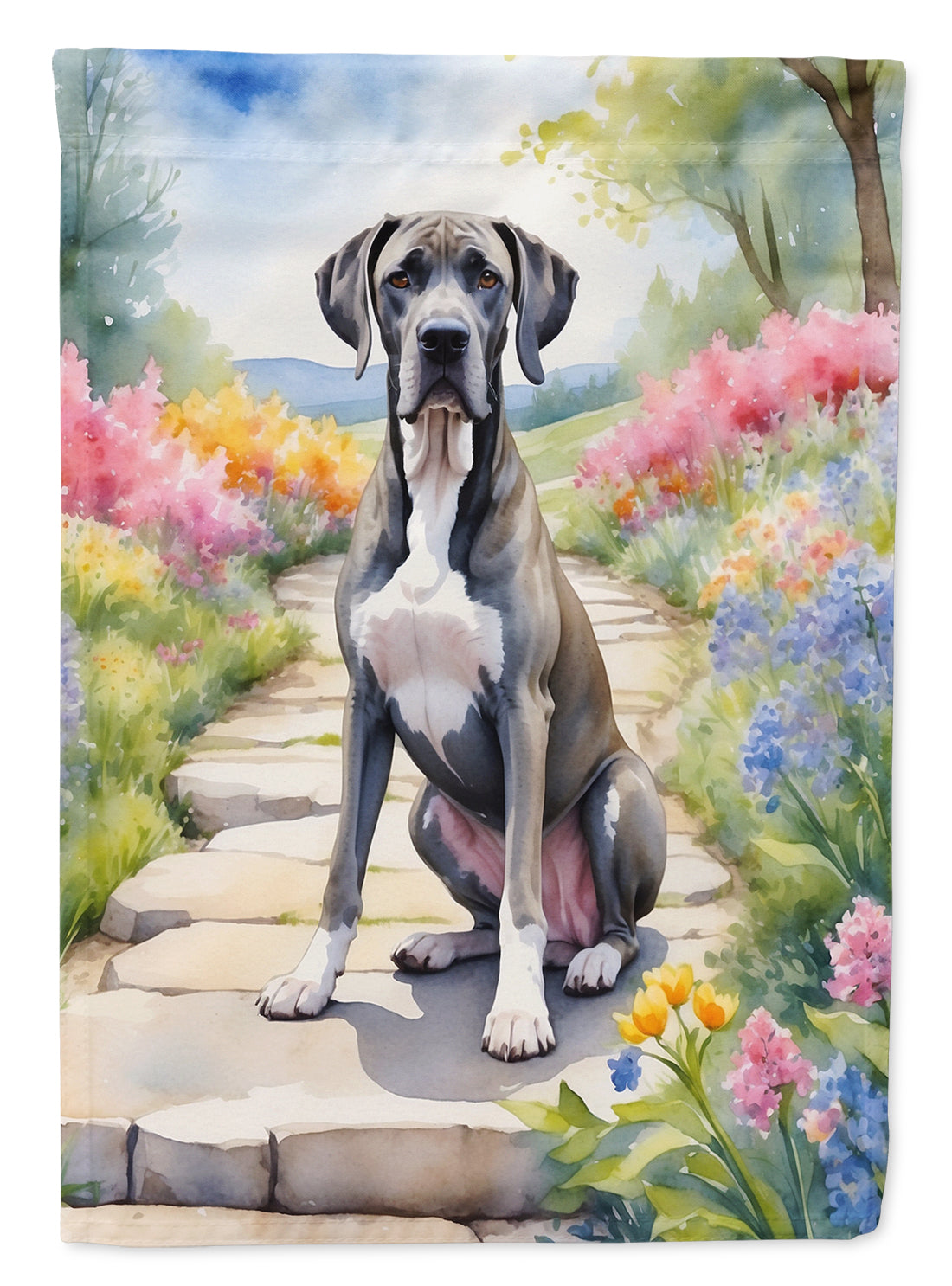 Buy this Great Dane Spring Path Garden Flag