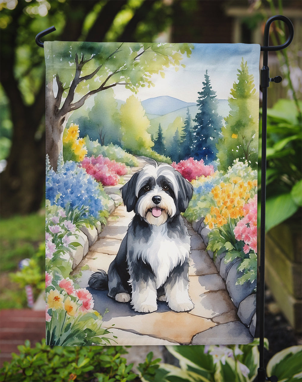 Havanese Spring Path Garden Flag
