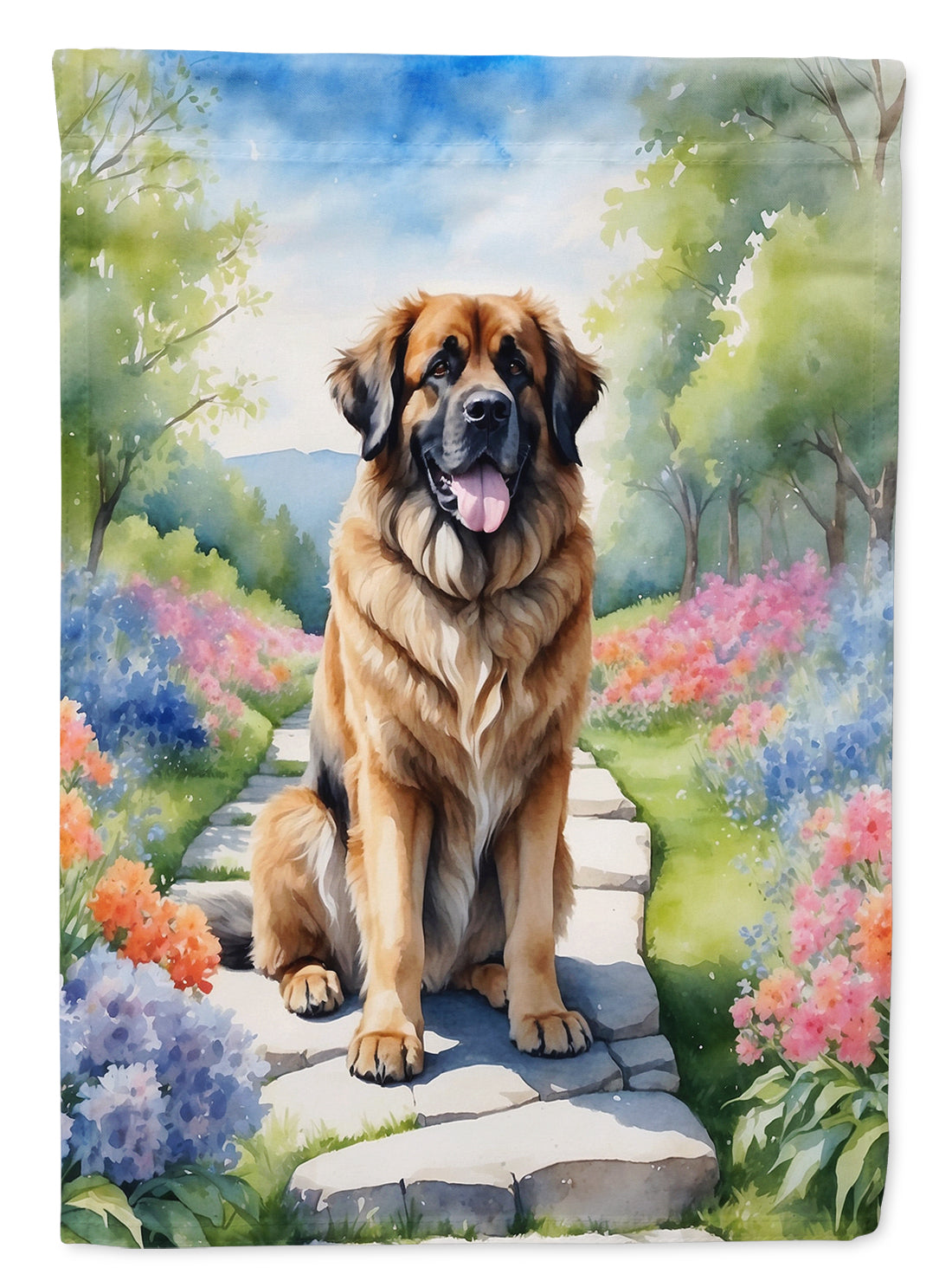 Buy this Leonberger Spring Path Garden Flag