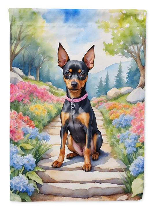 Buy this Miniature Pinscher Spring Path Garden Flag