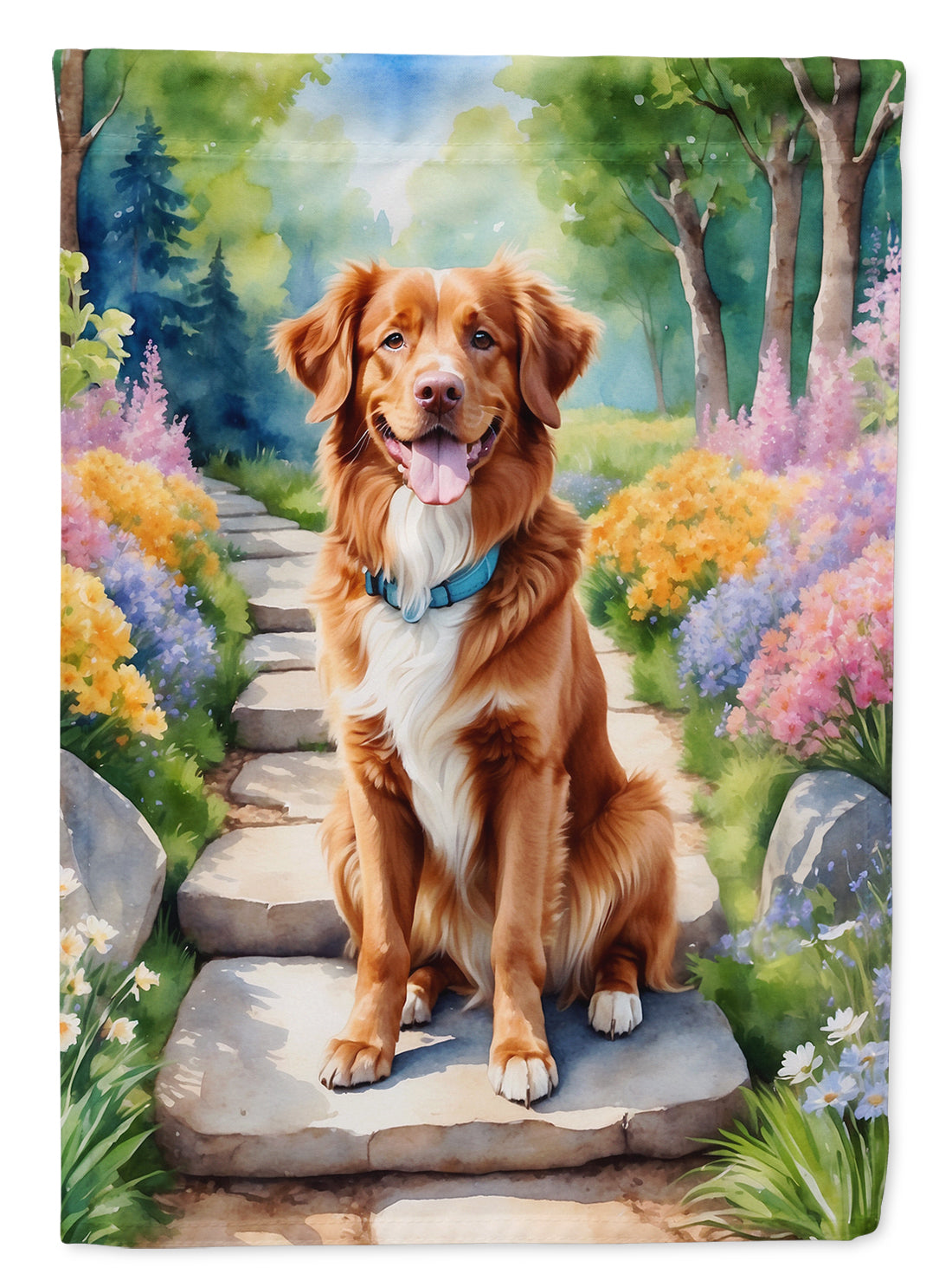 Buy this Nova Scotia Duck Tolling Retriever Spring Path Garden Flag