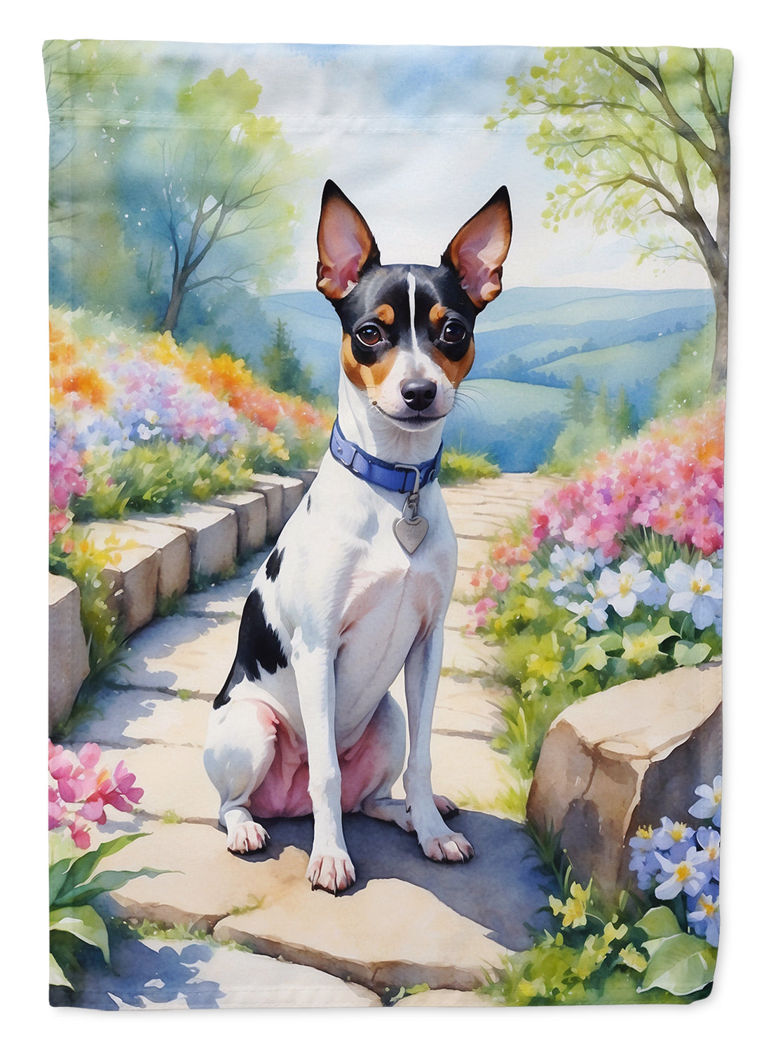 Buy this Rat Terrier Spring Path Garden Flag