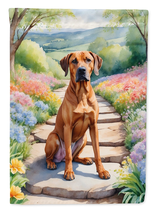 Buy this Rhodesian Ridgeback Spring Path House Flag