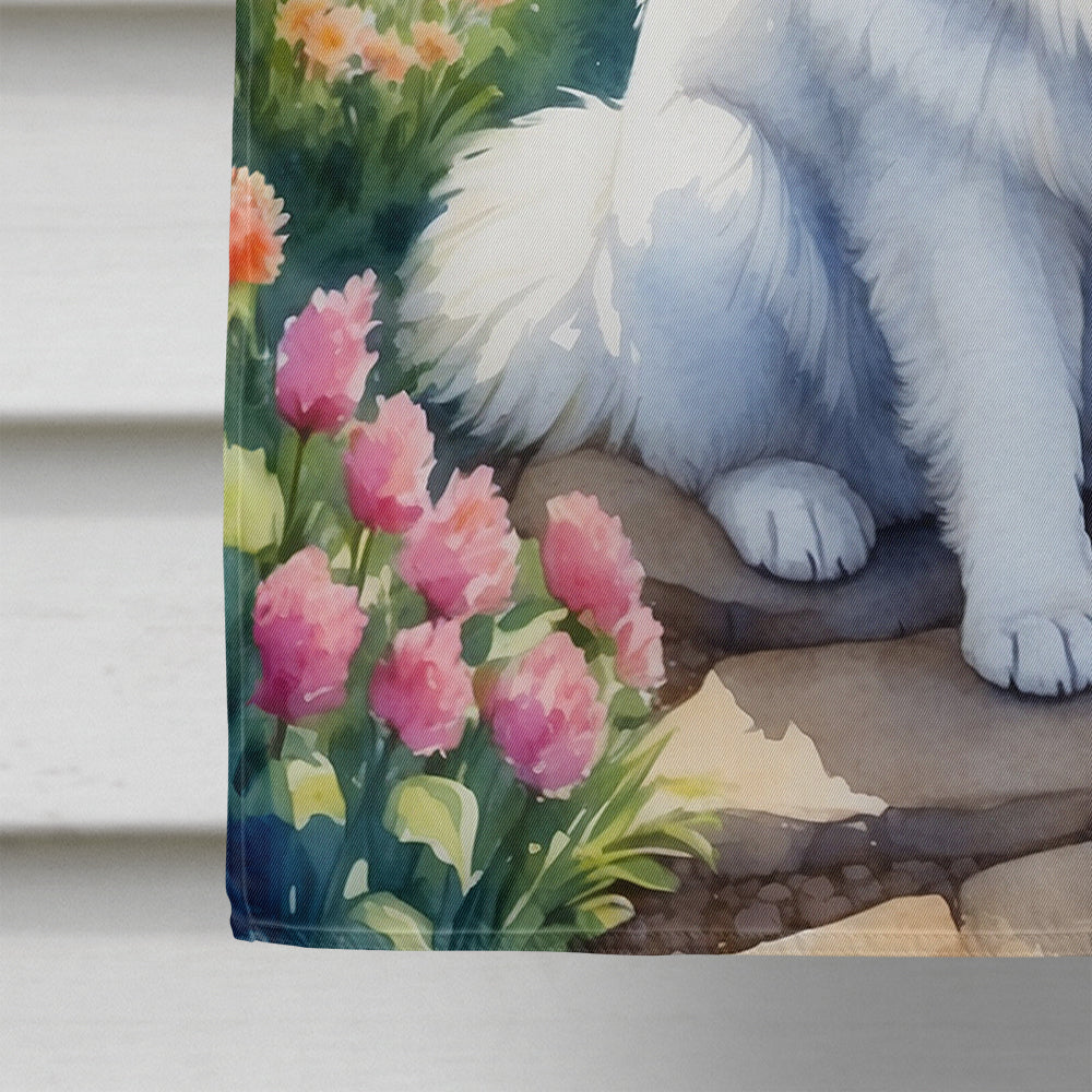 Samoyed Spring Path House Flag