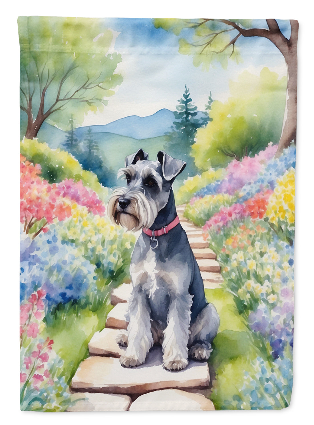 Buy this Schnauzer Spring Path House Flag