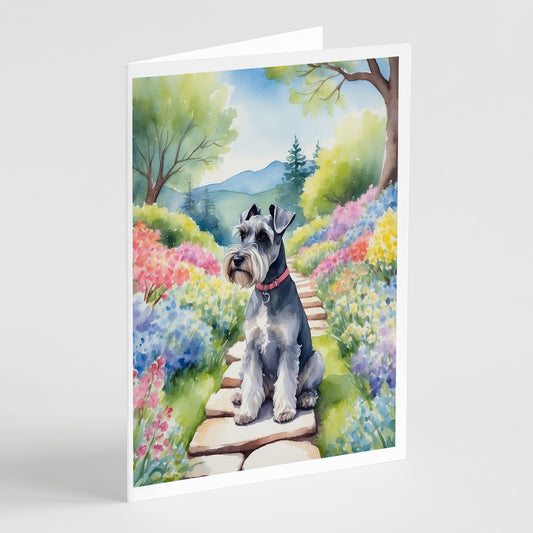 Buy this Schnauzer Spring Path Greeting Cards Pack of 8