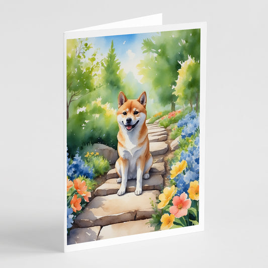 Buy this Shiba Inu Spring Path Greeting Cards Pack of 8