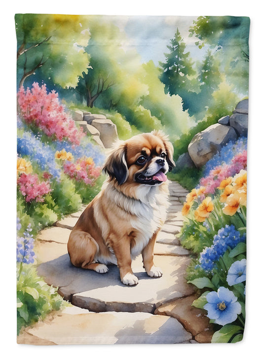 Buy this Tibetan Spaniel Spring Path House Flag