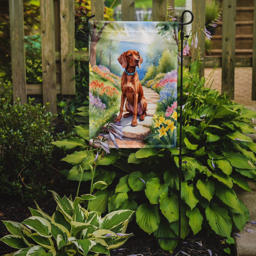Vizsla Spring Path Garden Flag