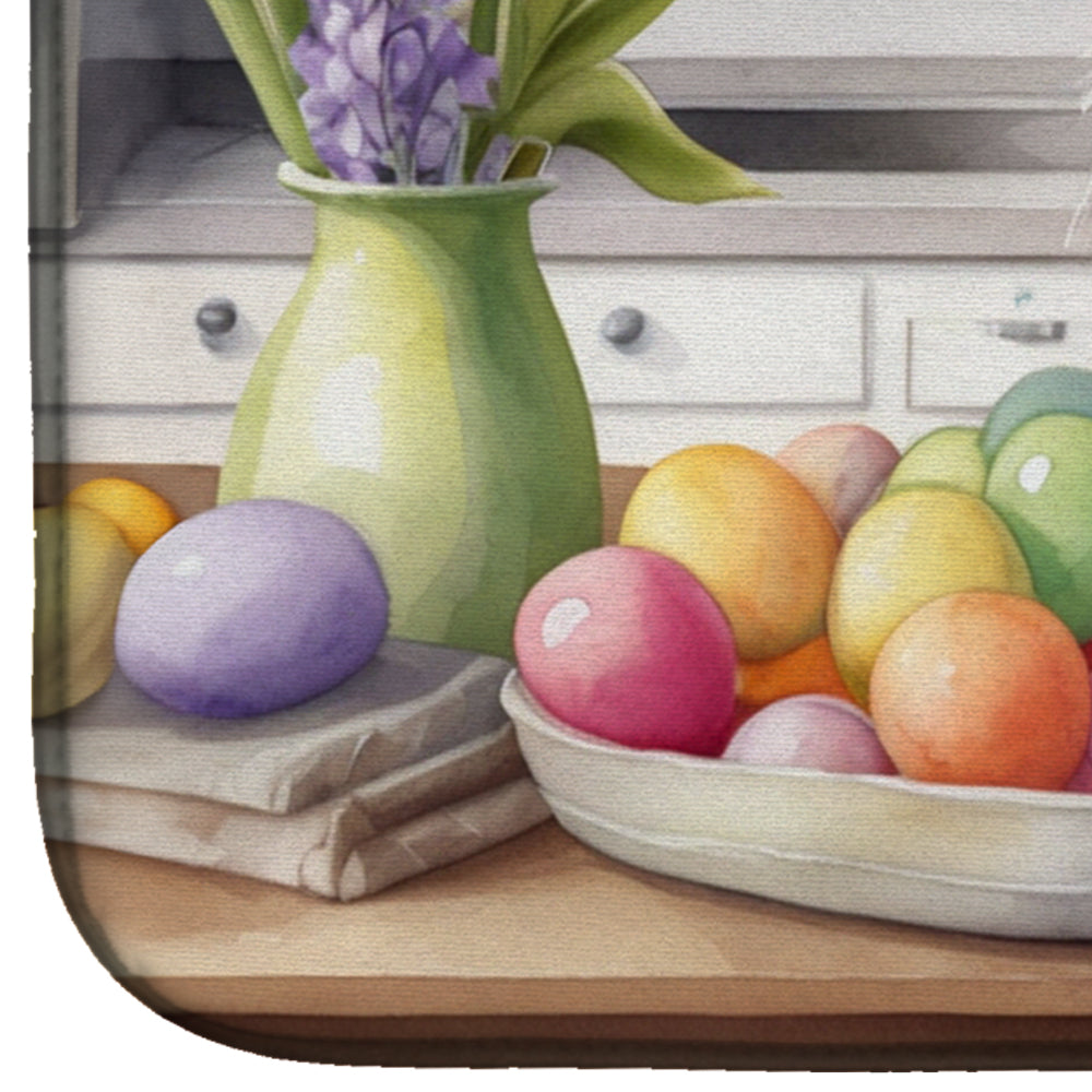 Decorating Easter Australian Shepherd Dish Drying Mat