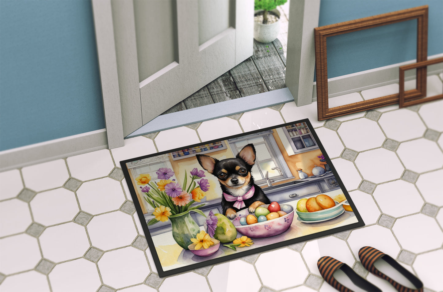 Decorating Easter Chihuahua Doormat