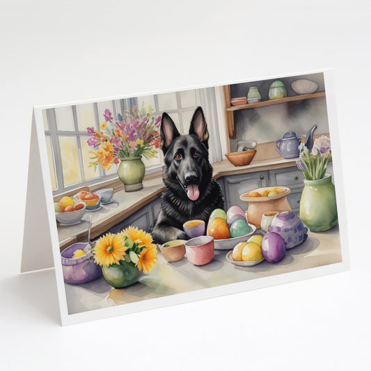 Buy this Decorating Easter German Shepherd Greeting Cards Pack of 8