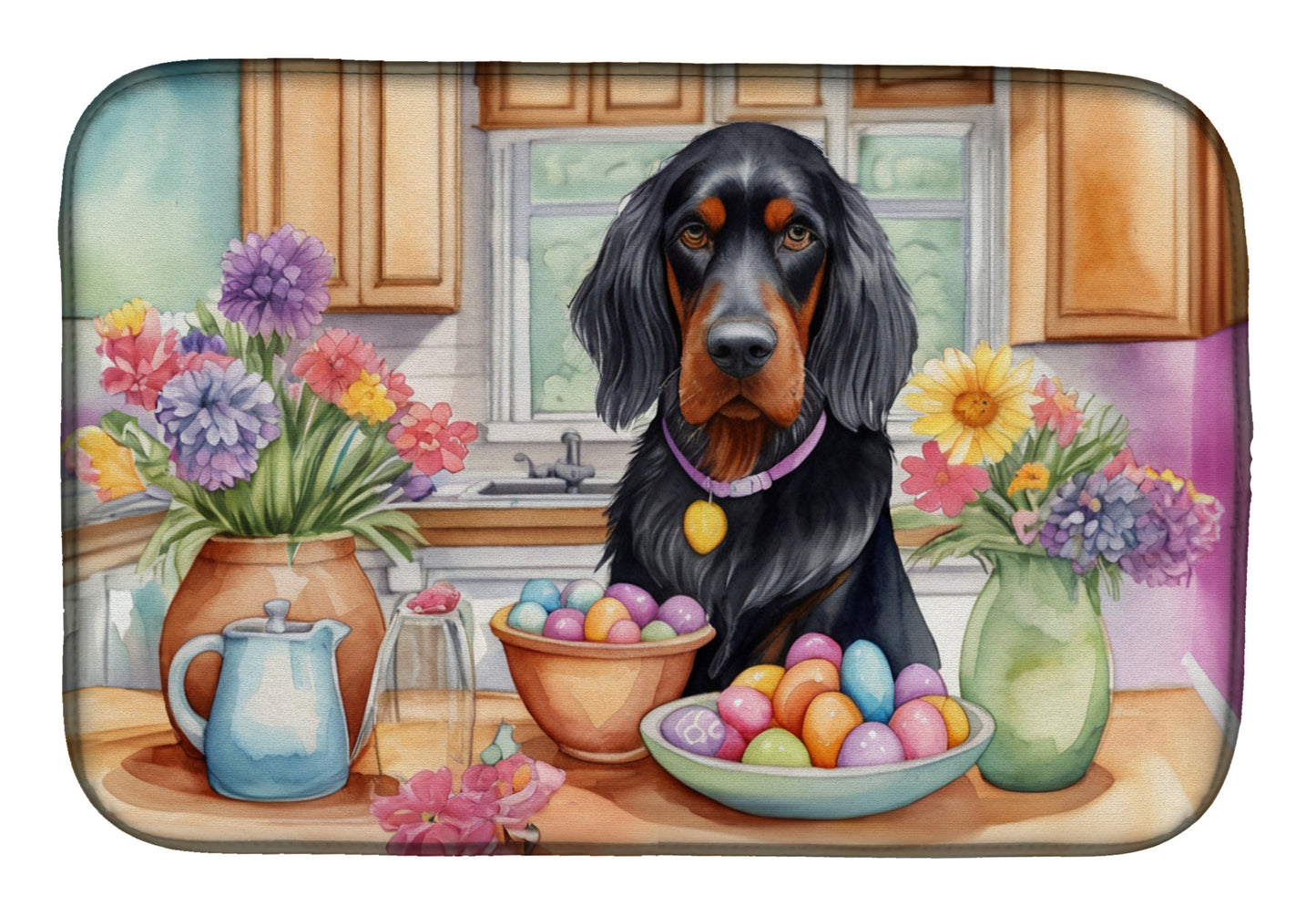 Buy this Decorating Easter Gordon Setter Dish Drying Mat