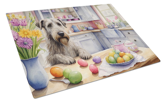 Buy this Decorating Easter Irish Wolfhound Glass Cutting Board
