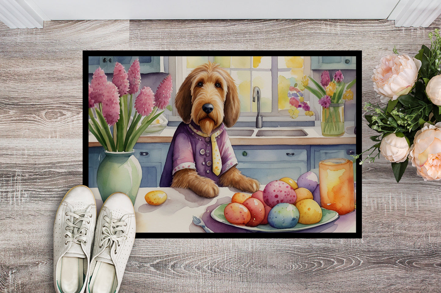 Decorating Easter Otterhound Doormat