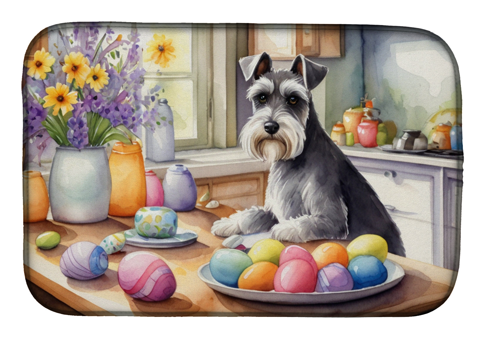 Buy this Decorating Easter Schnauzer Dish Drying Mat