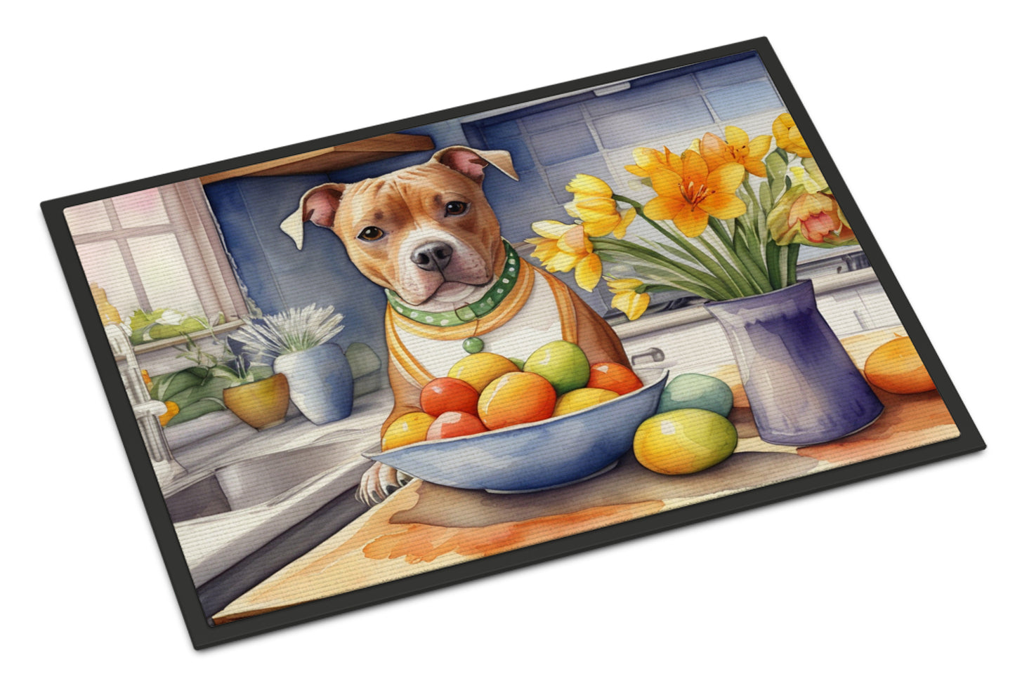 Buy this Decorating Easter Staffordshire Bull Terrier Doormat