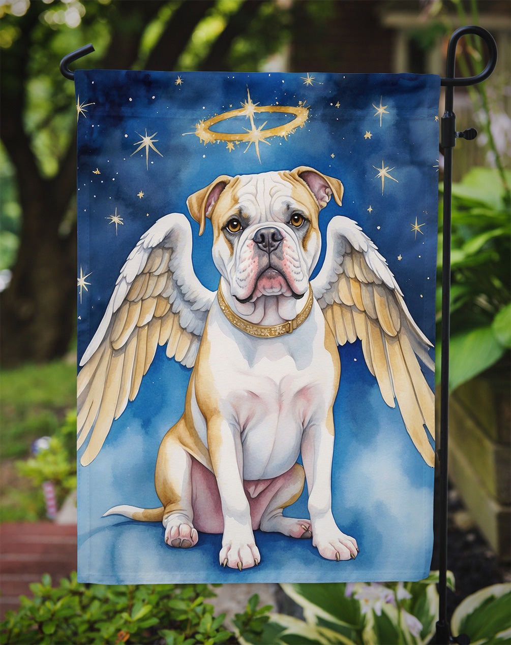 American Bulldog My Angel Garden Flag