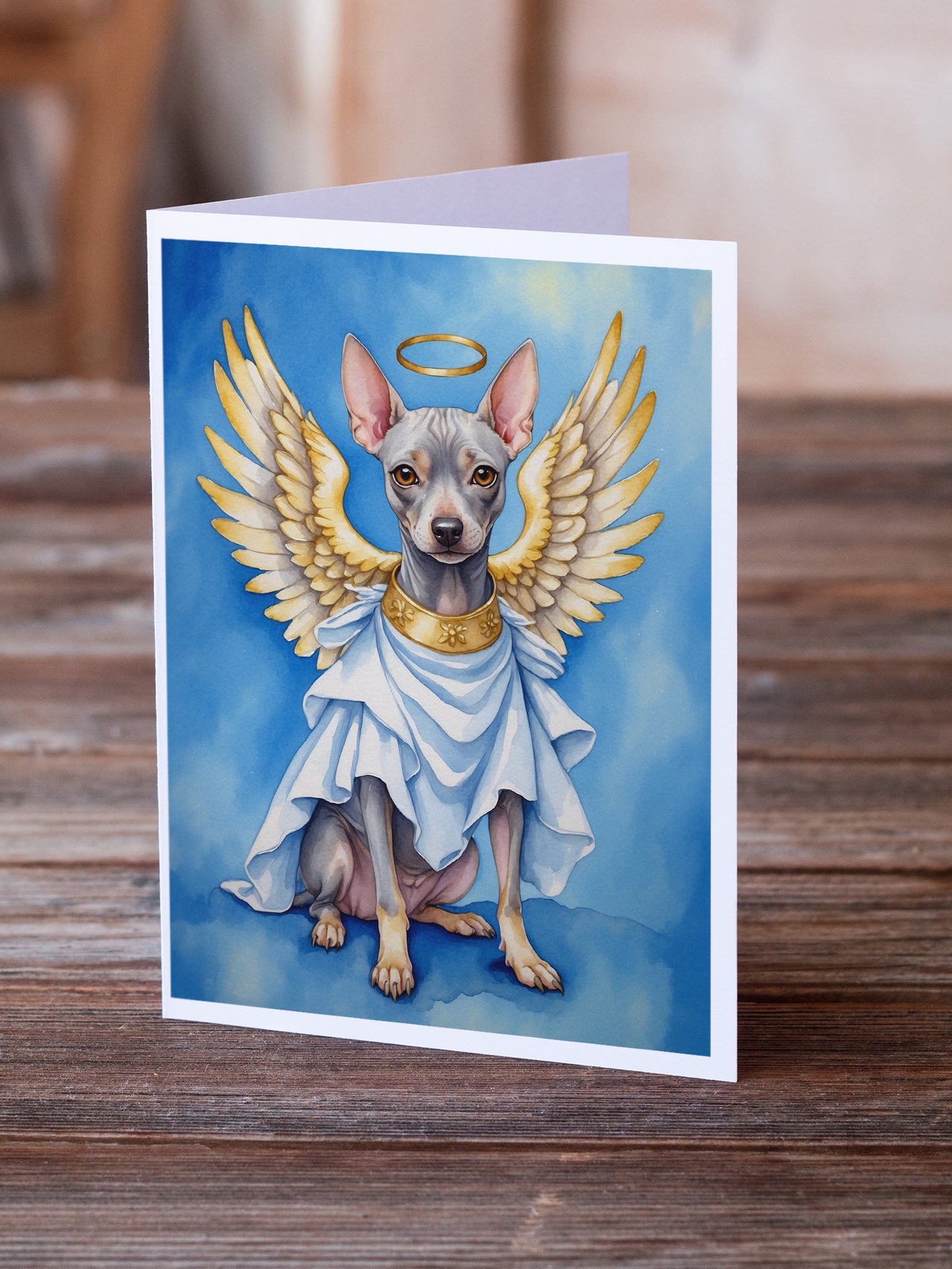 American Hairless Terrier My Angel Greeting Cards Pack of 8