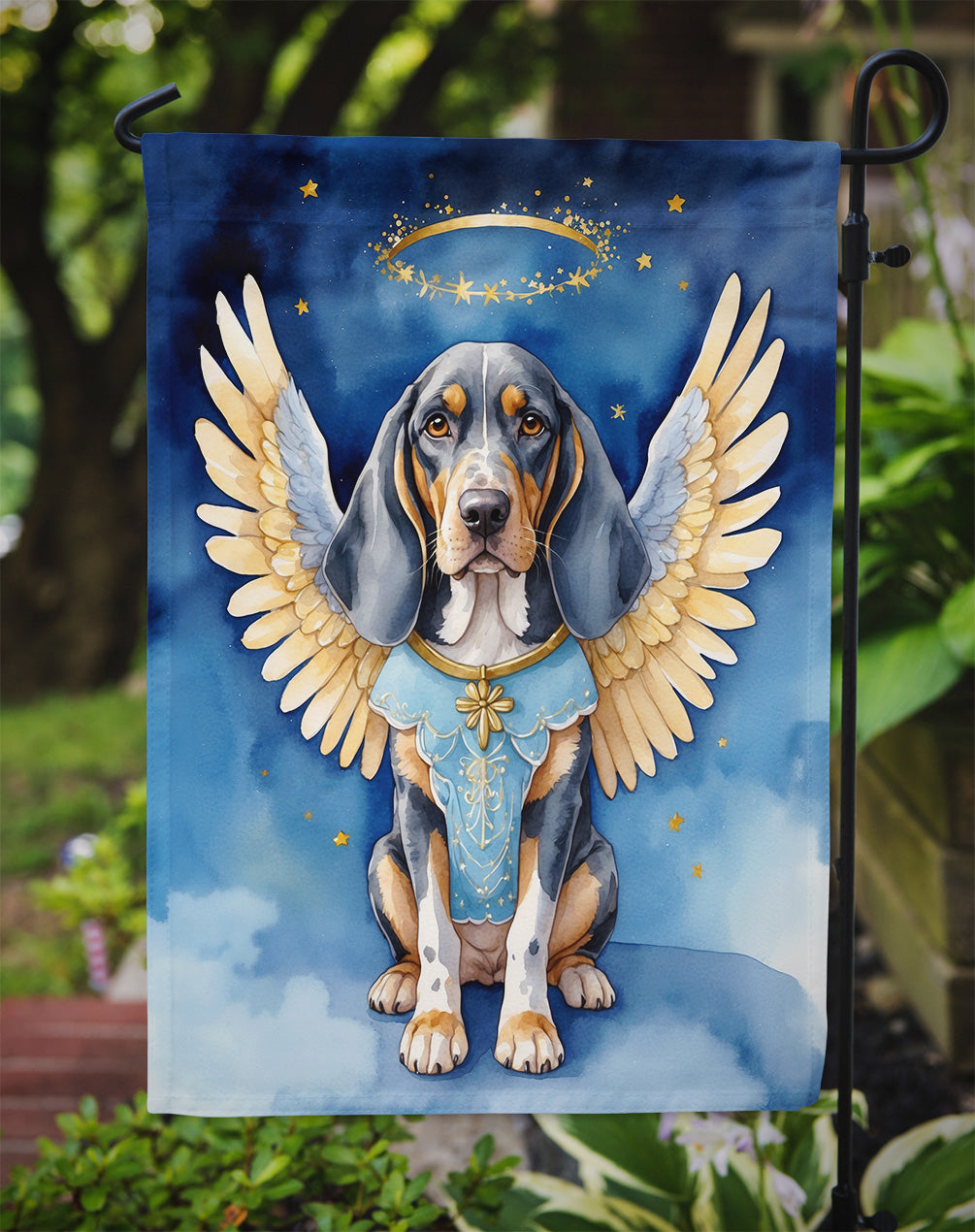 Bluetick Coonhound My Angel Garden Flag