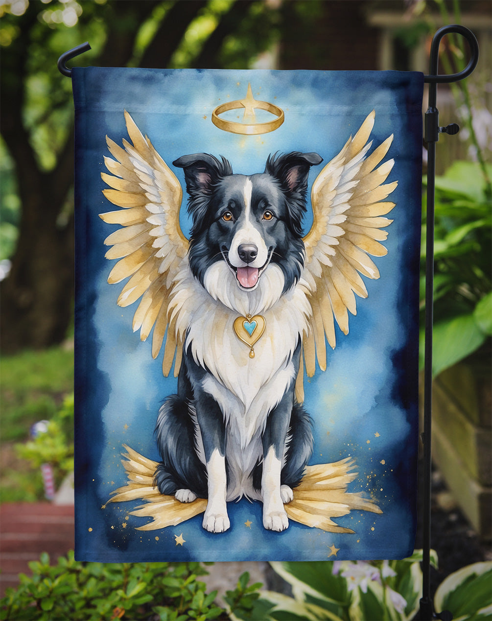 Border Collie My Angel Garden Flag