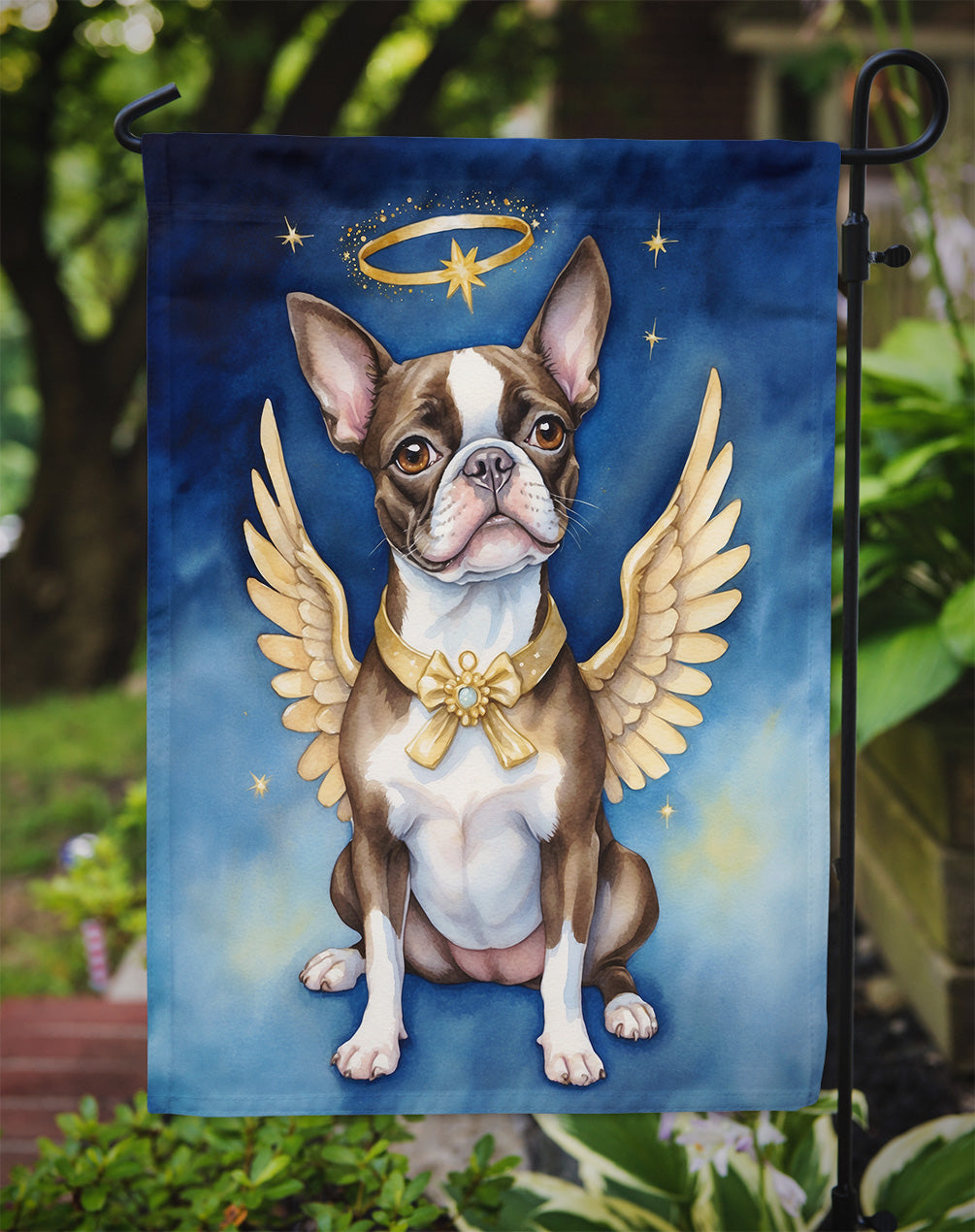 Boston Terrier My Angel Garden Flag