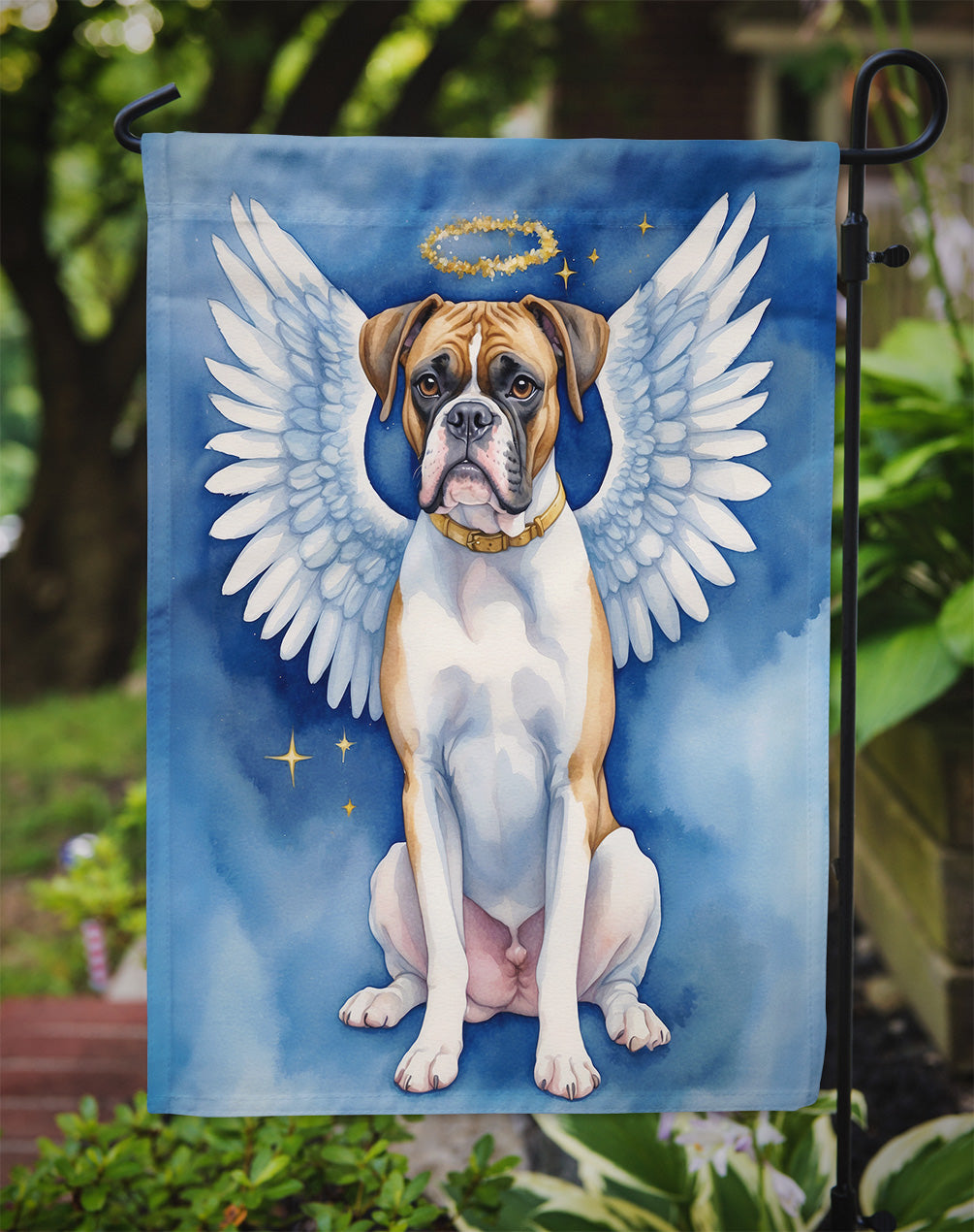 Boxer My Angel Garden Flag