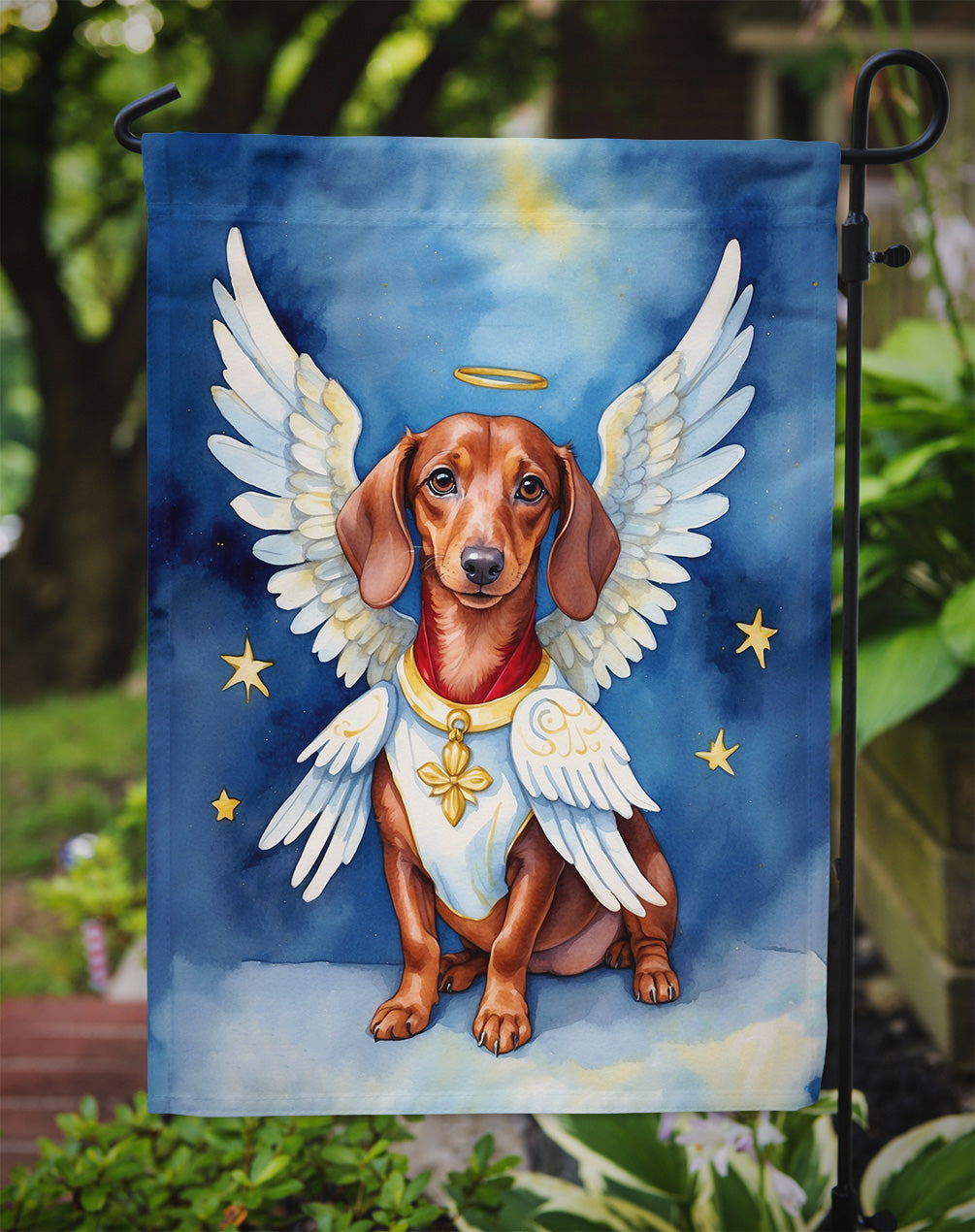 Dachshund My Angel Garden Flag