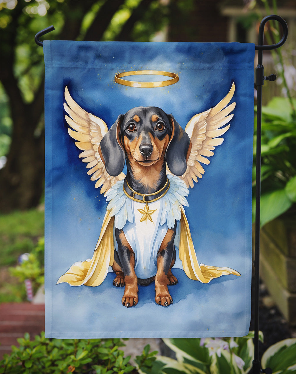 Dachshund My Angel Garden Flag
