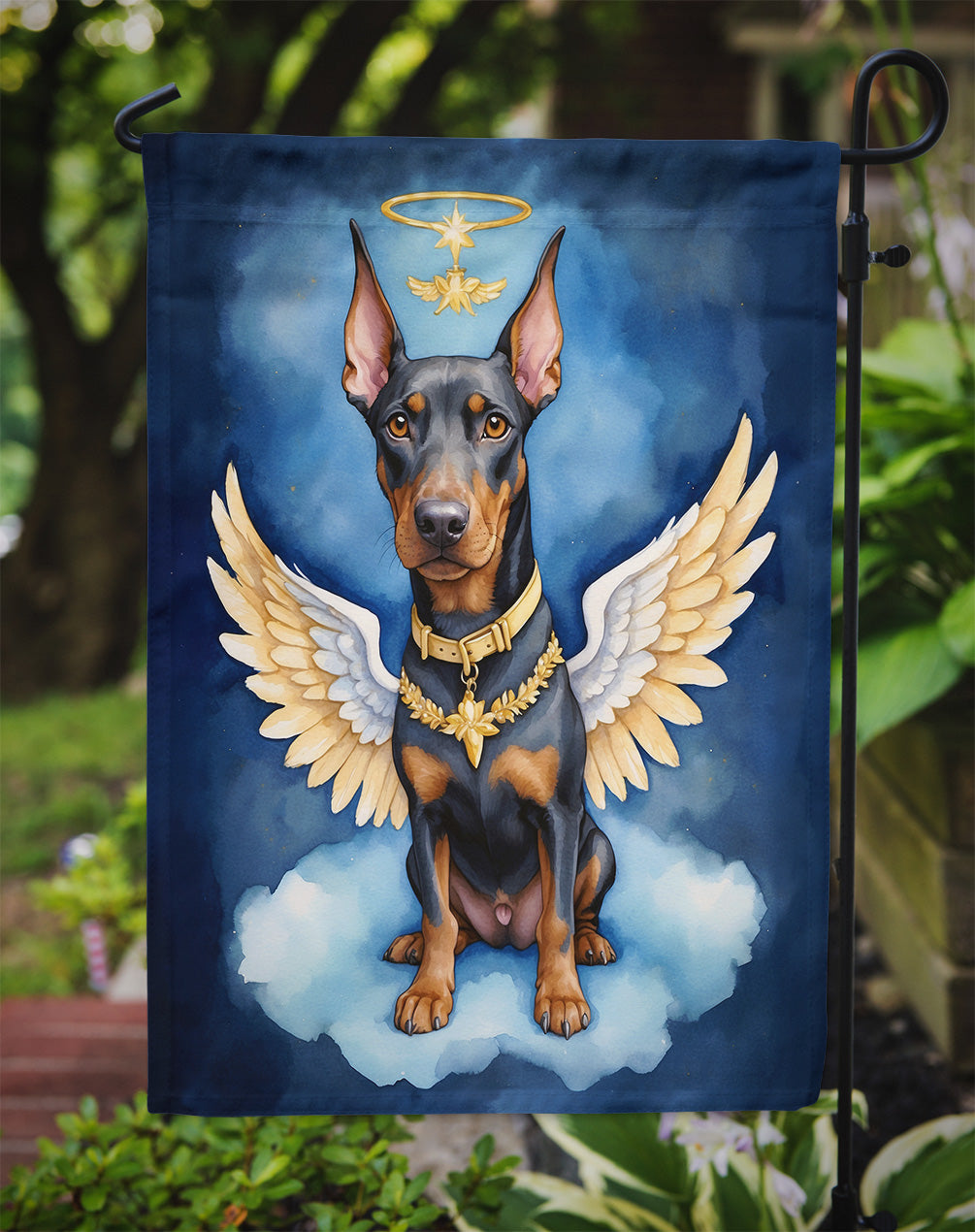 Doberman Pinscher My Angel Garden Flag