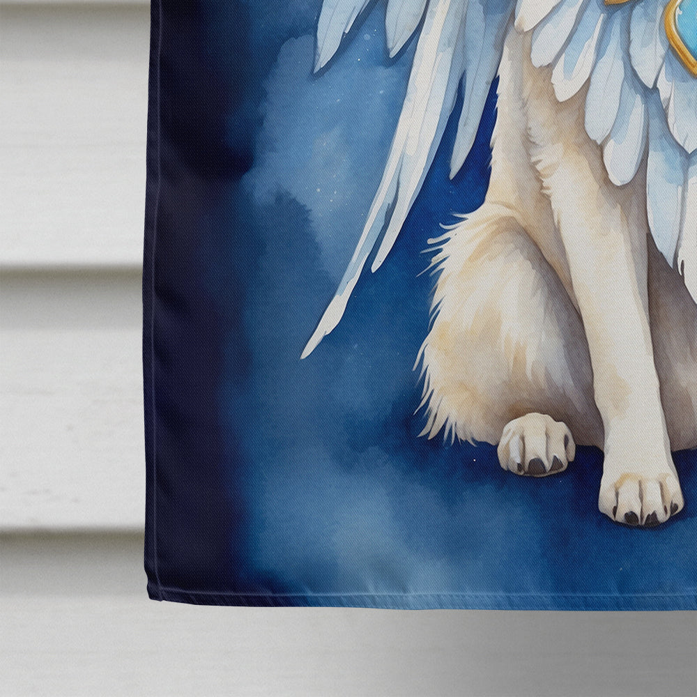 White German Shepherd My Angel House Flag