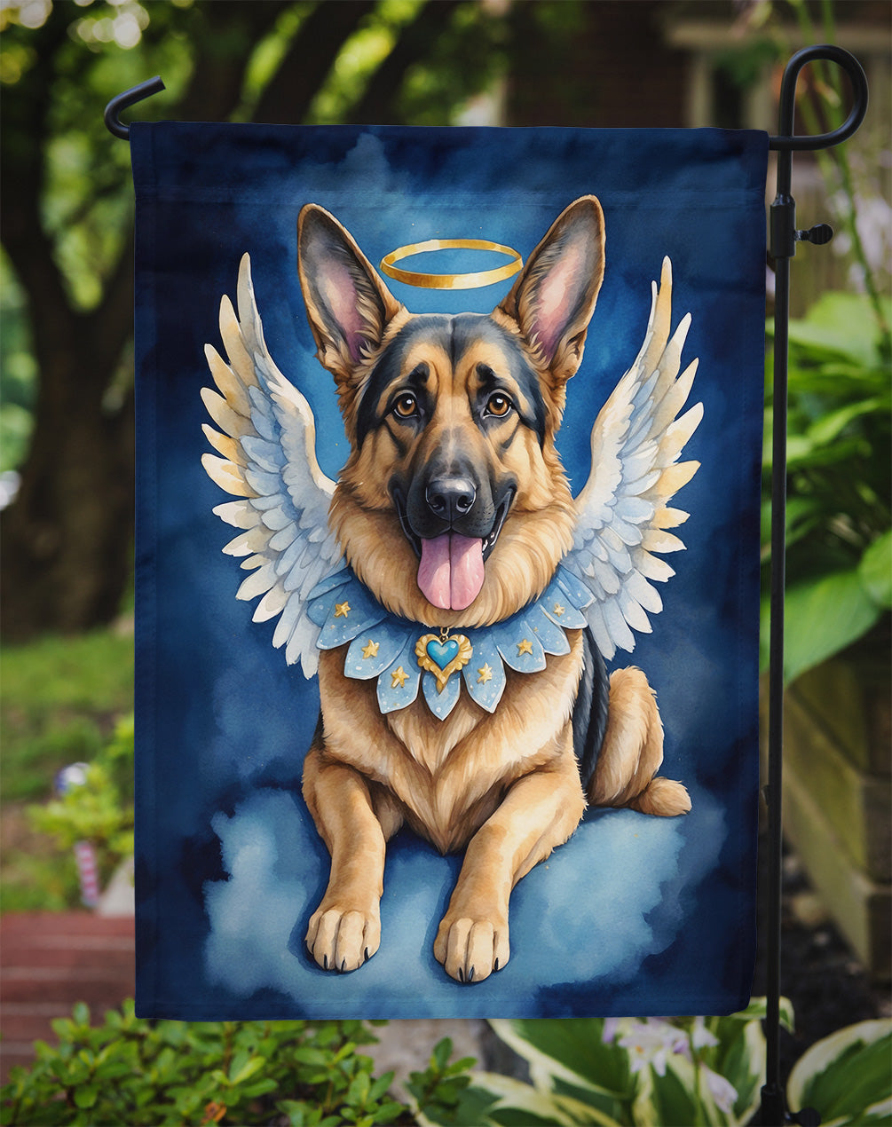 German Shepherd My Angel Garden Flag