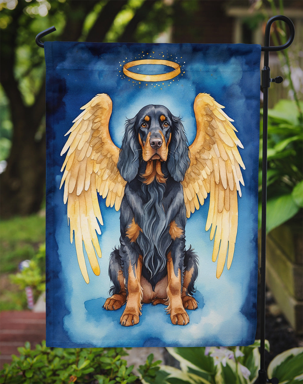 Gordon Setter My Angel Garden Flag