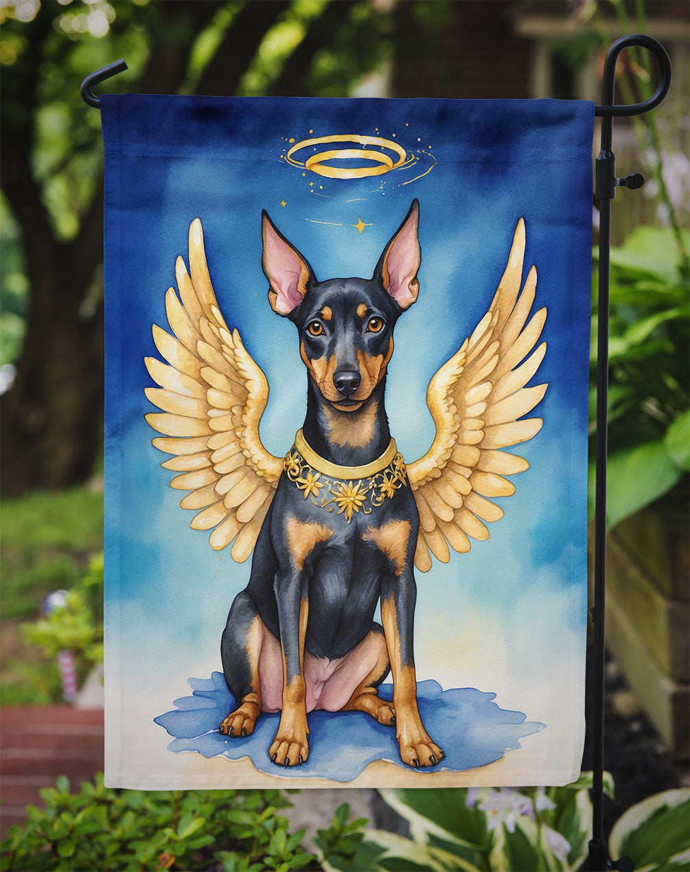 Manchester Terrier My Angel Garden Flag