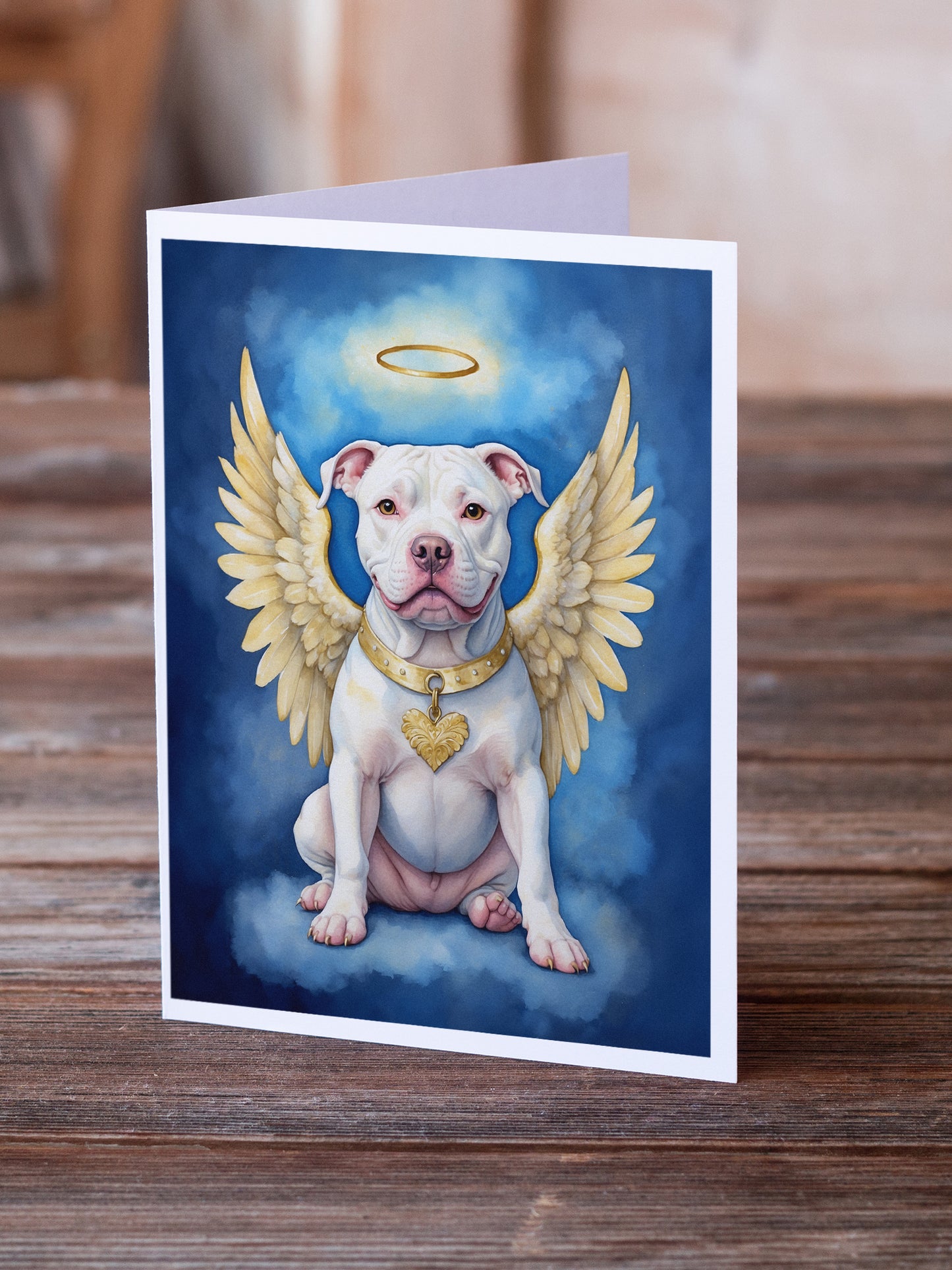 Pit Bull Terrier My Angel Greeting Cards Pack of 8