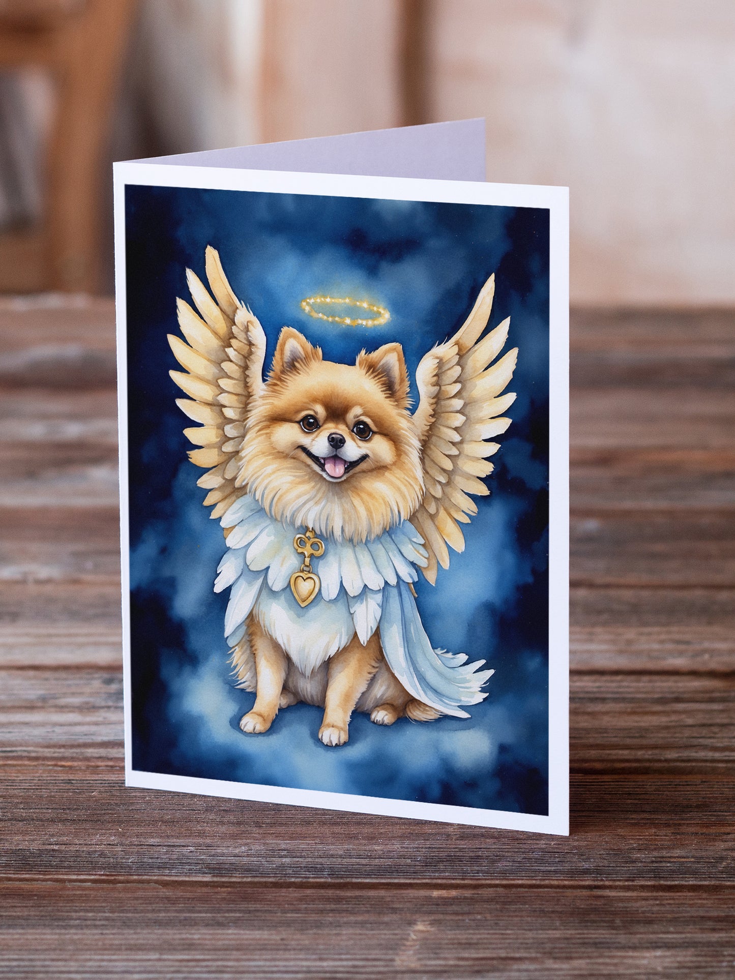 Pomeranian My Angel Greeting Cards Pack of 8