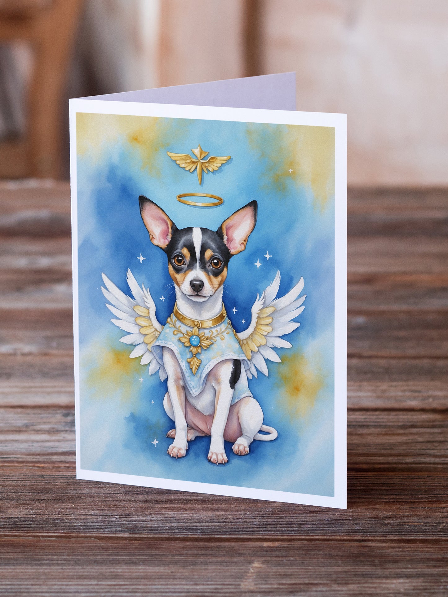 Rat Terrier My Angel Greeting Cards Pack of 8