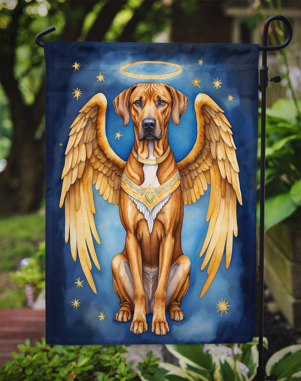 Rhodesian Ridgeback My Angel Garden Flag