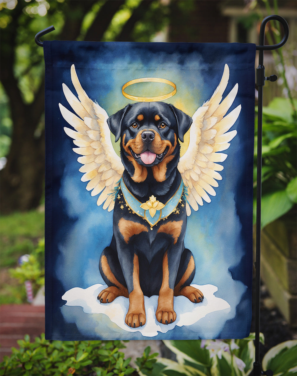 Rottweiler My Angel Garden Flag