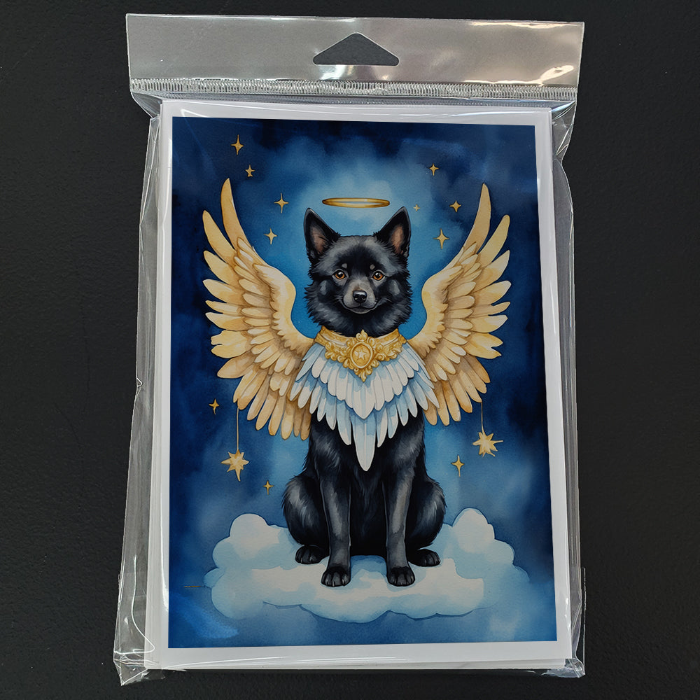 Schipperke My Angel Greeting Cards Pack of 8