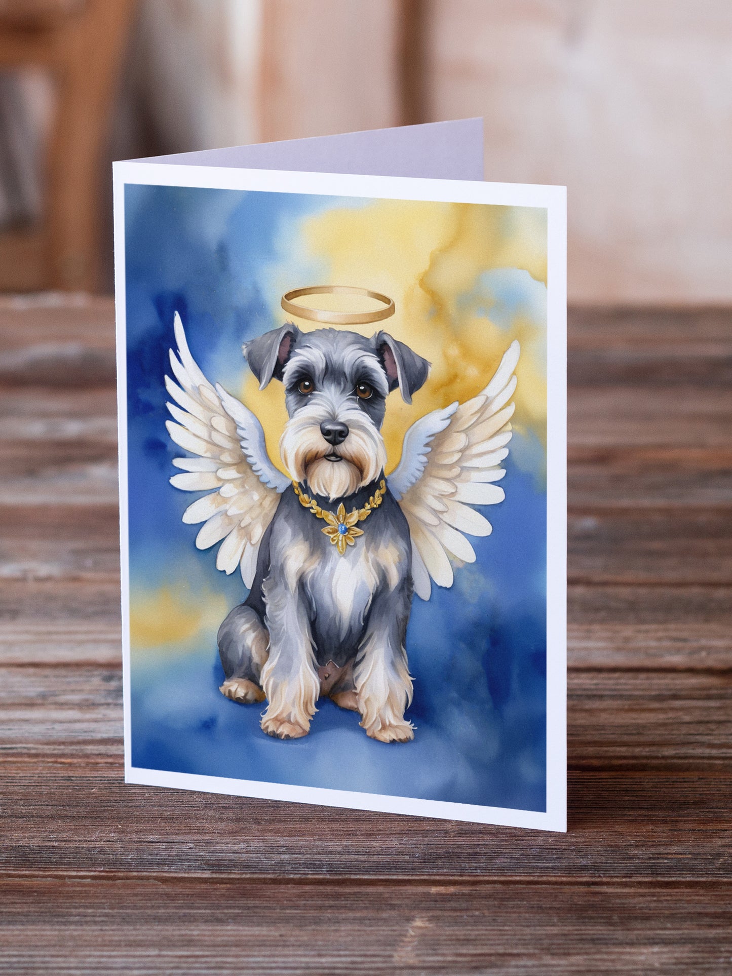 Schnauzer My Angel Greeting Cards Pack of 8