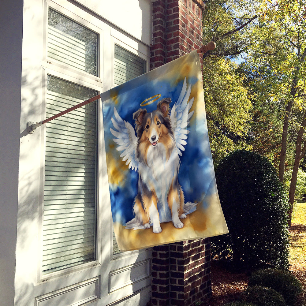 Sheltie My Angel House Flag