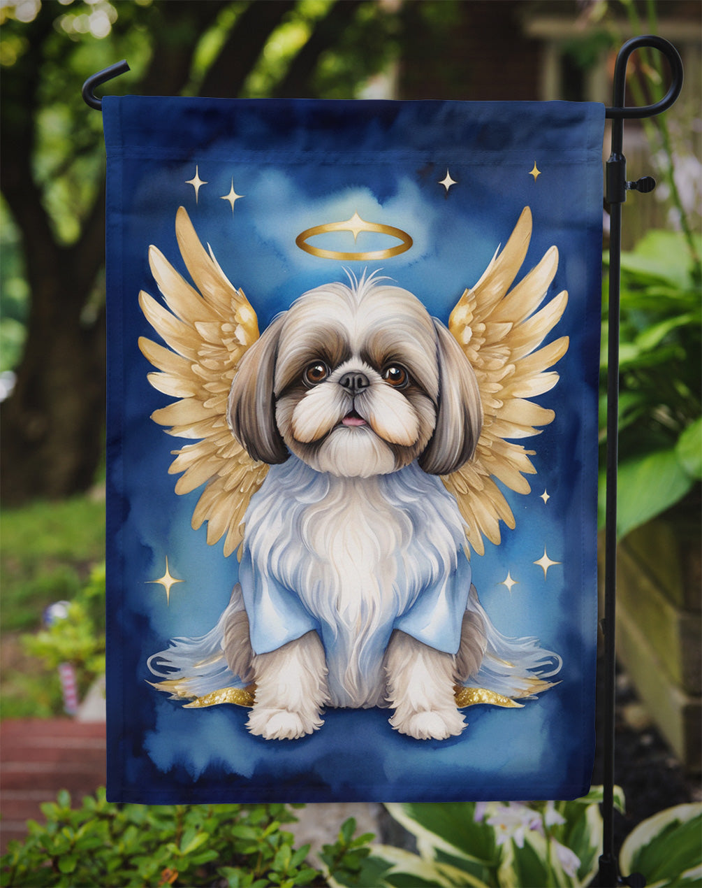 Shih Tzu My Angel Garden Flag