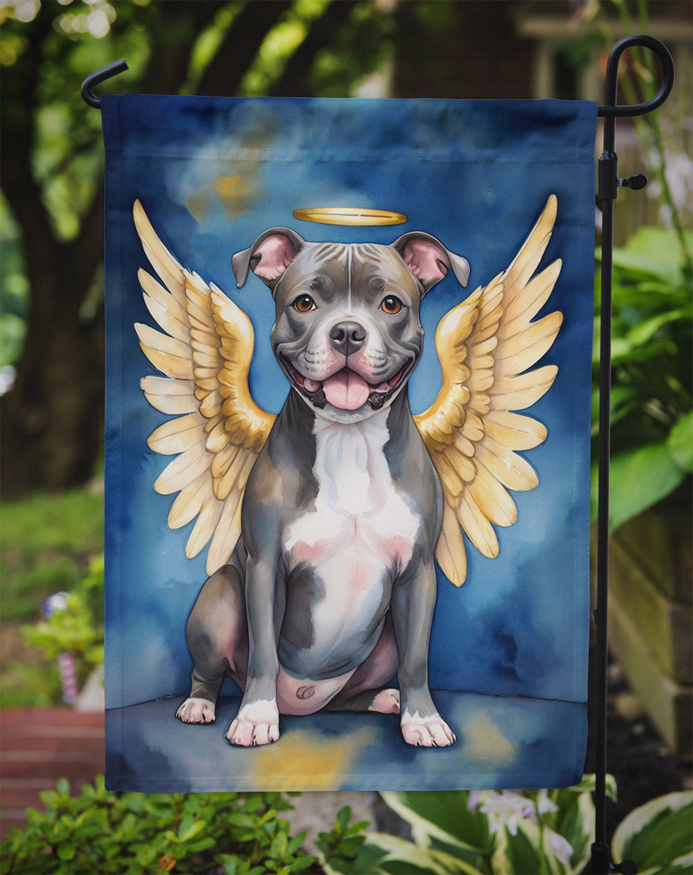 Staffordshire Bull Terrier My Angel Garden Flag