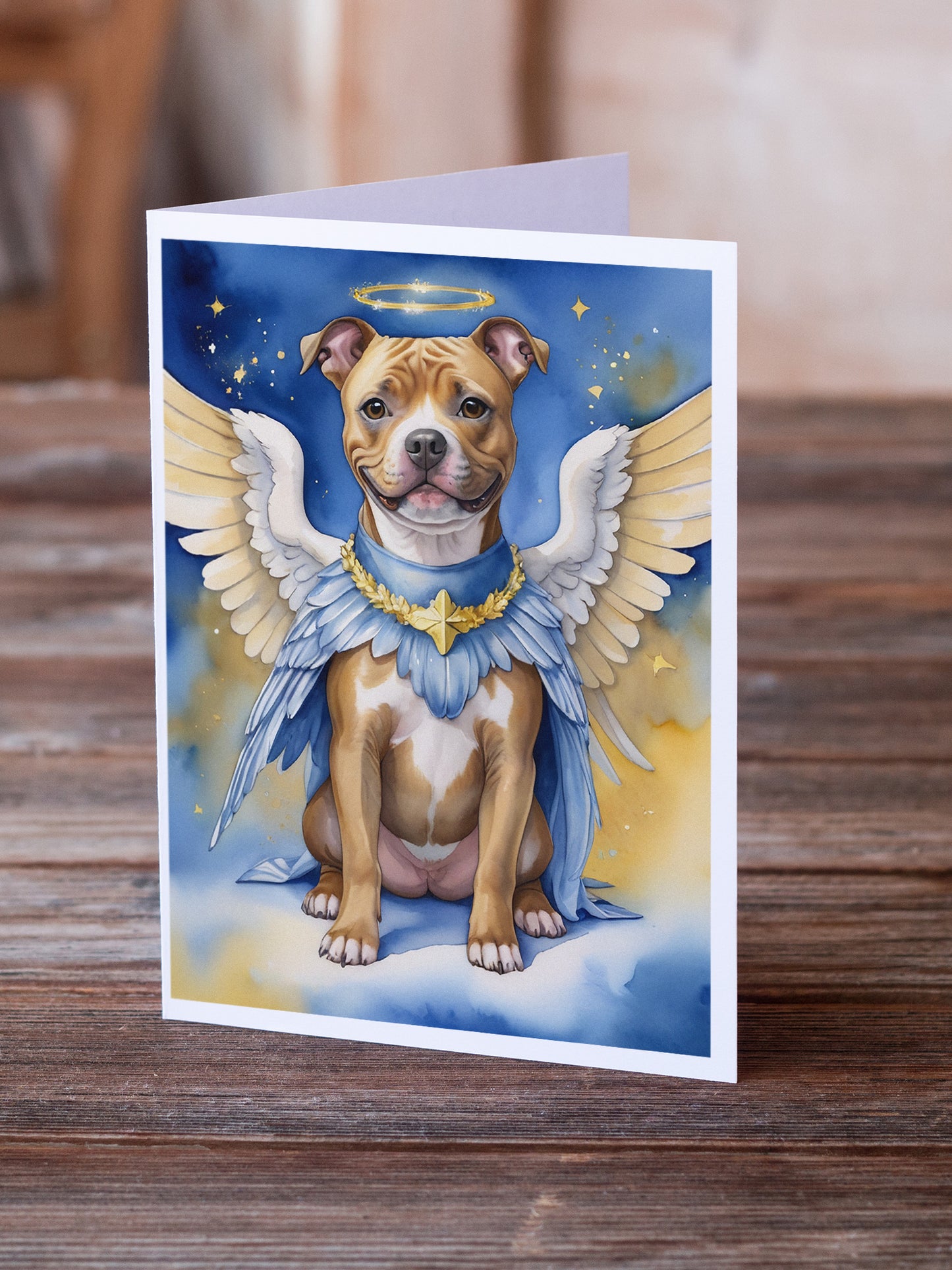 Staffordshire Bull Terrier My Angel Greeting Cards Pack of 8