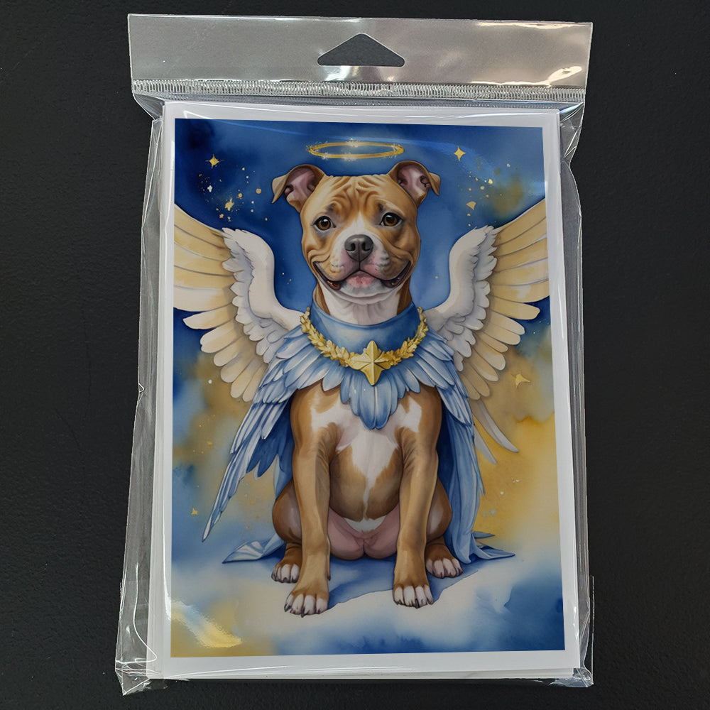 Staffordshire Bull Terrier My Angel Greeting Cards Pack of 8