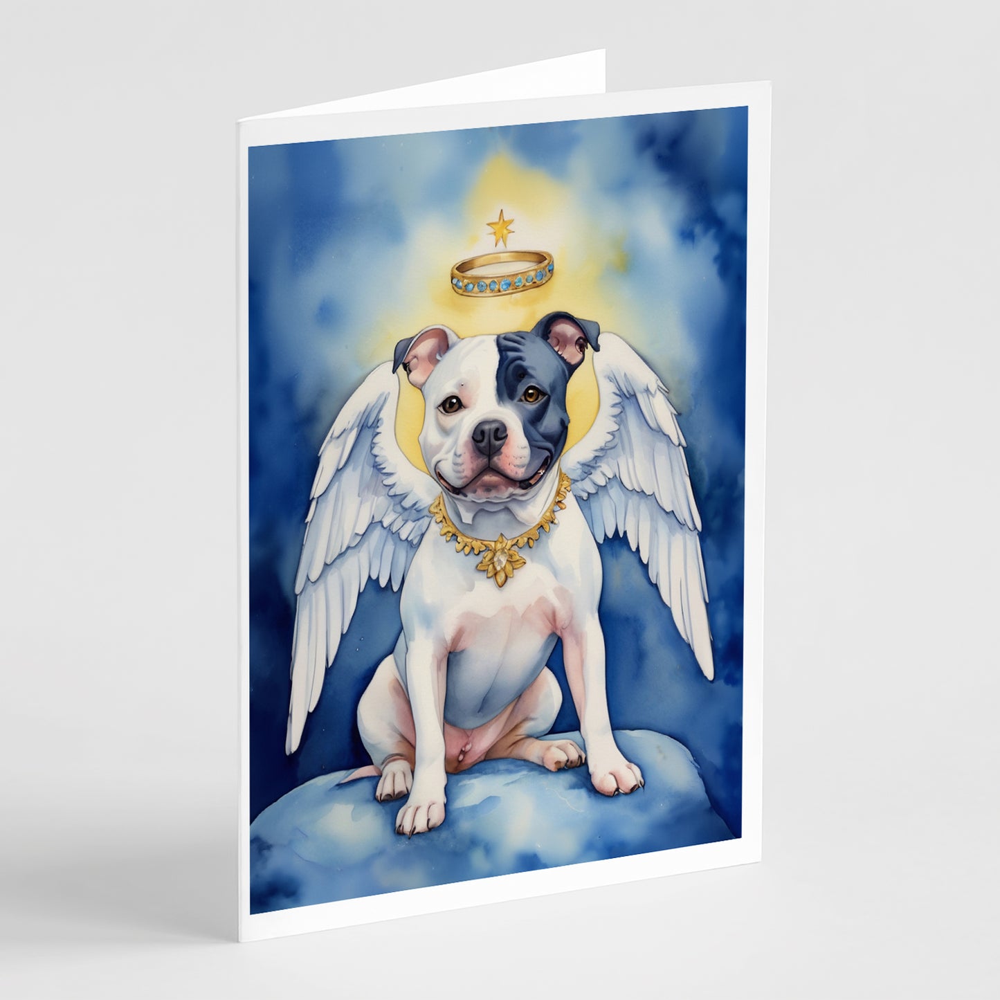 Buy this Staffordshire Bull Terrier My Angel Greeting Cards Pack of 8